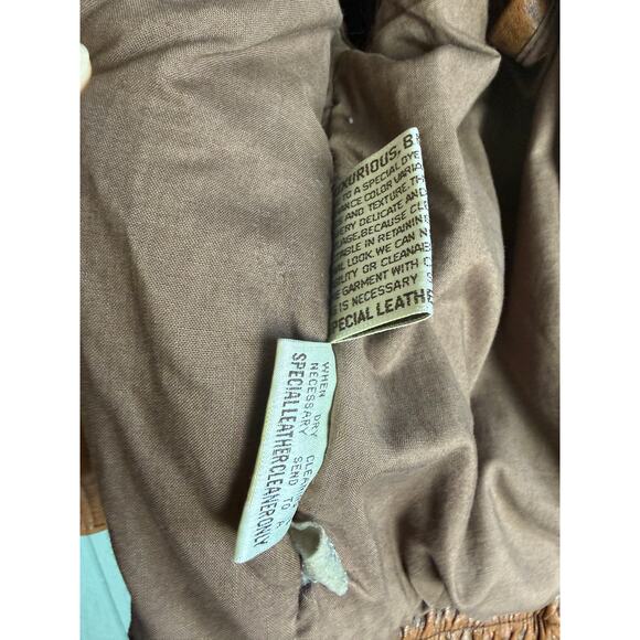 Vintage Berman’s Leather Experts Bomber Jacket Distressed Brown – Size Small - Picture 6 of 10